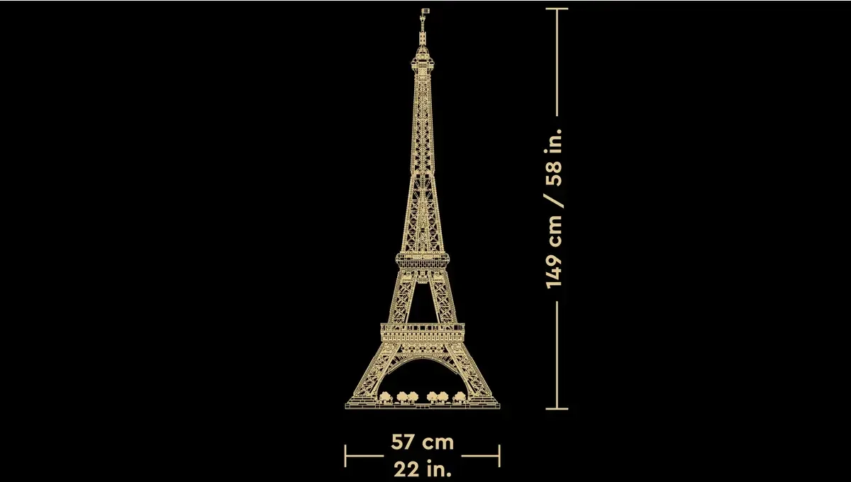LEGO Eiffelturm 10307 Bauset für Erwachsene, 10001 Teile, 149 cm hoch