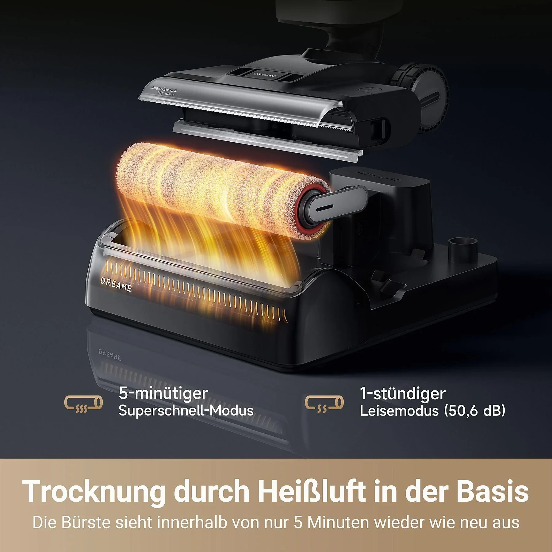 DREAME H14 Pro Nass und Trockensauger Schwarz für Böden und Teppiche