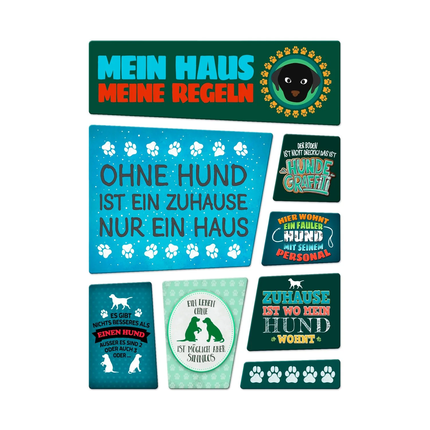 Hunde Kühlschrankmagnete – 8er-Set für Hundefans