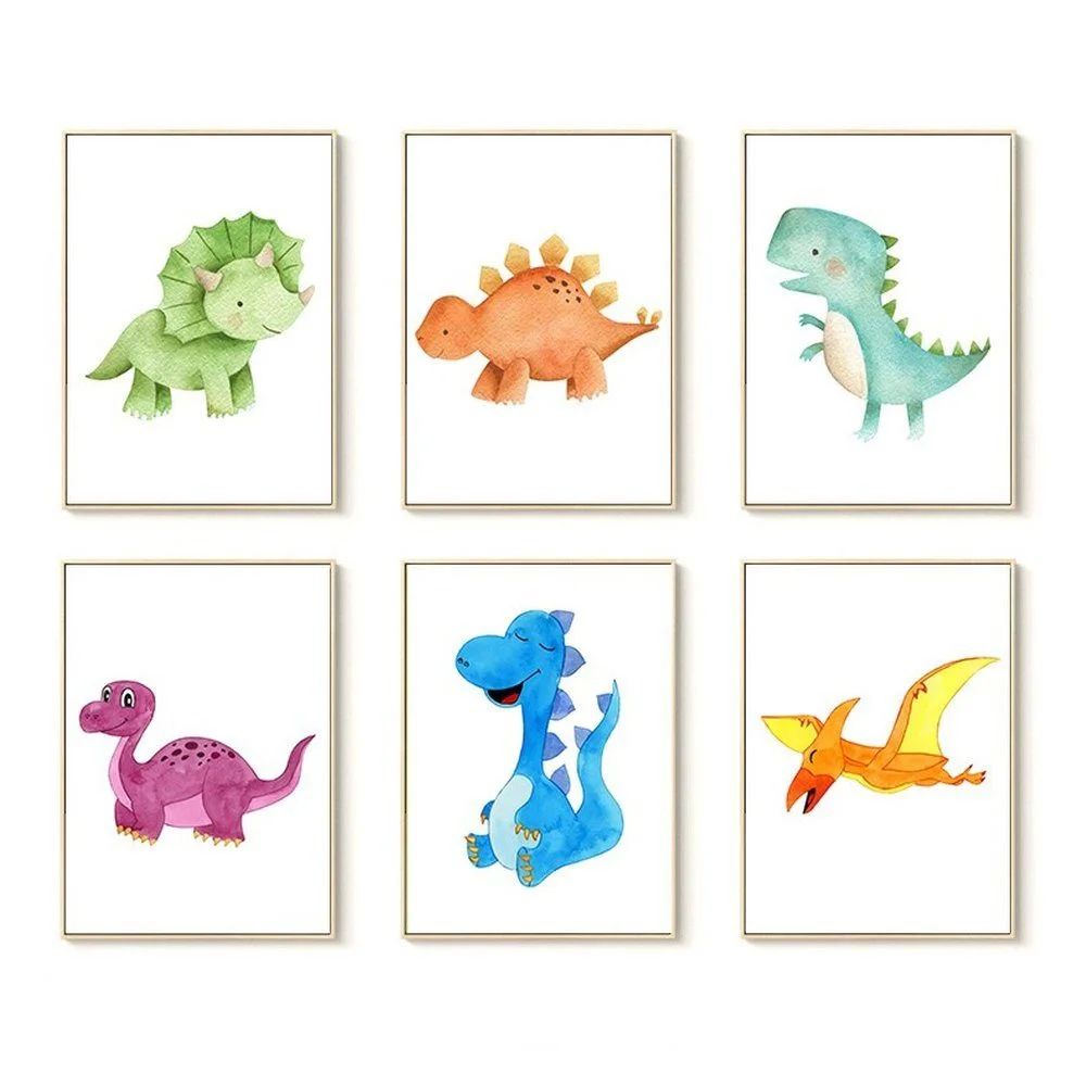 Kinderzimmer Poster-Set „Waldtiere“ – 6er-Set, A4