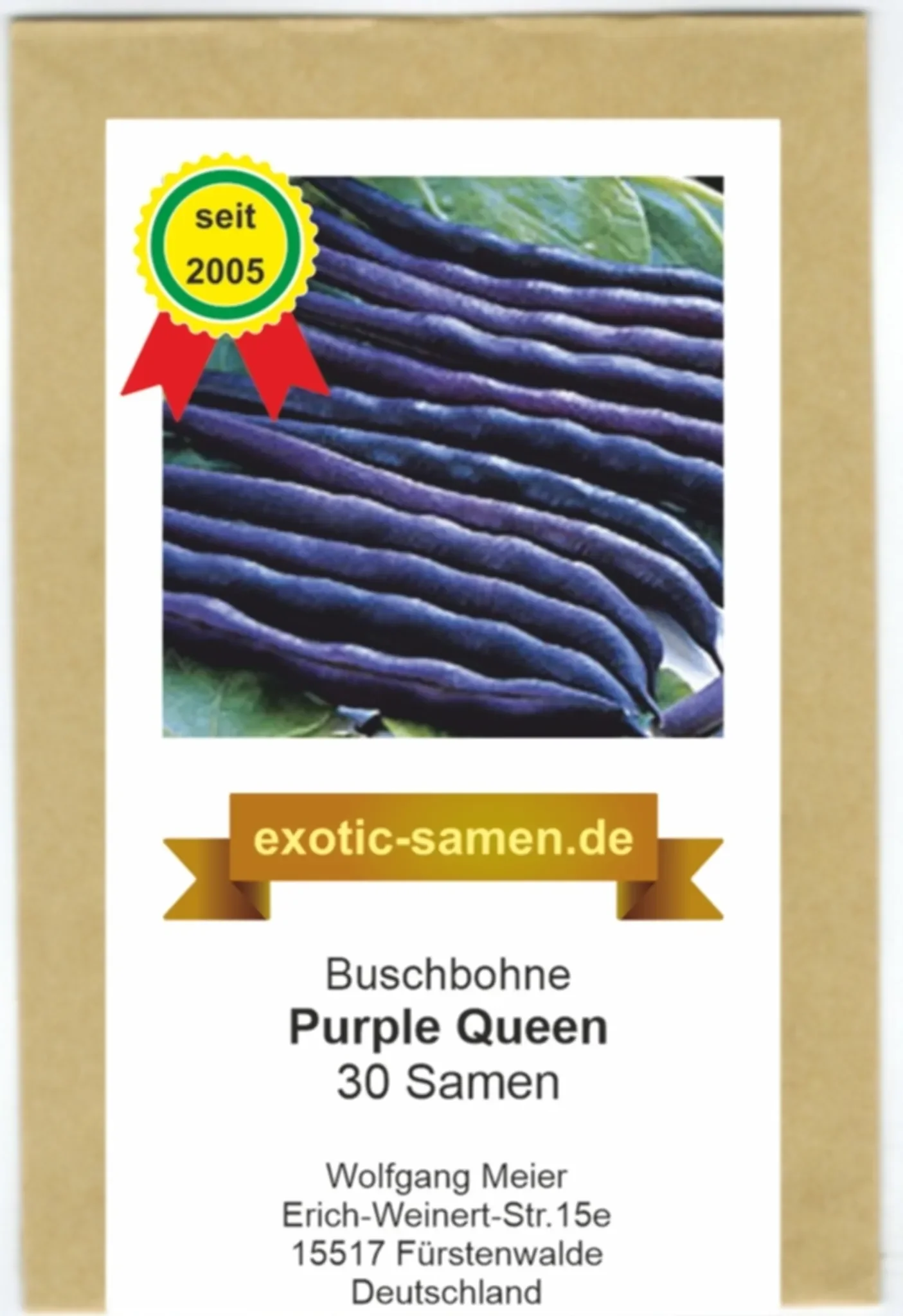 Buschbohne „Purple Queen“ – frühe, ertragreiche Sorte, ca. 30 Samen