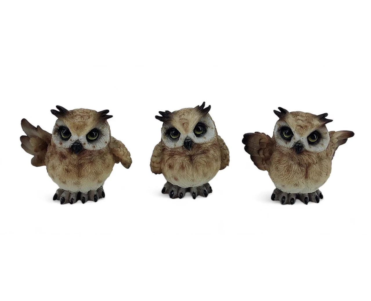 Dekofigur „Eule“ 8 × 10 × 5 cm, braun – 3-fach sortiert