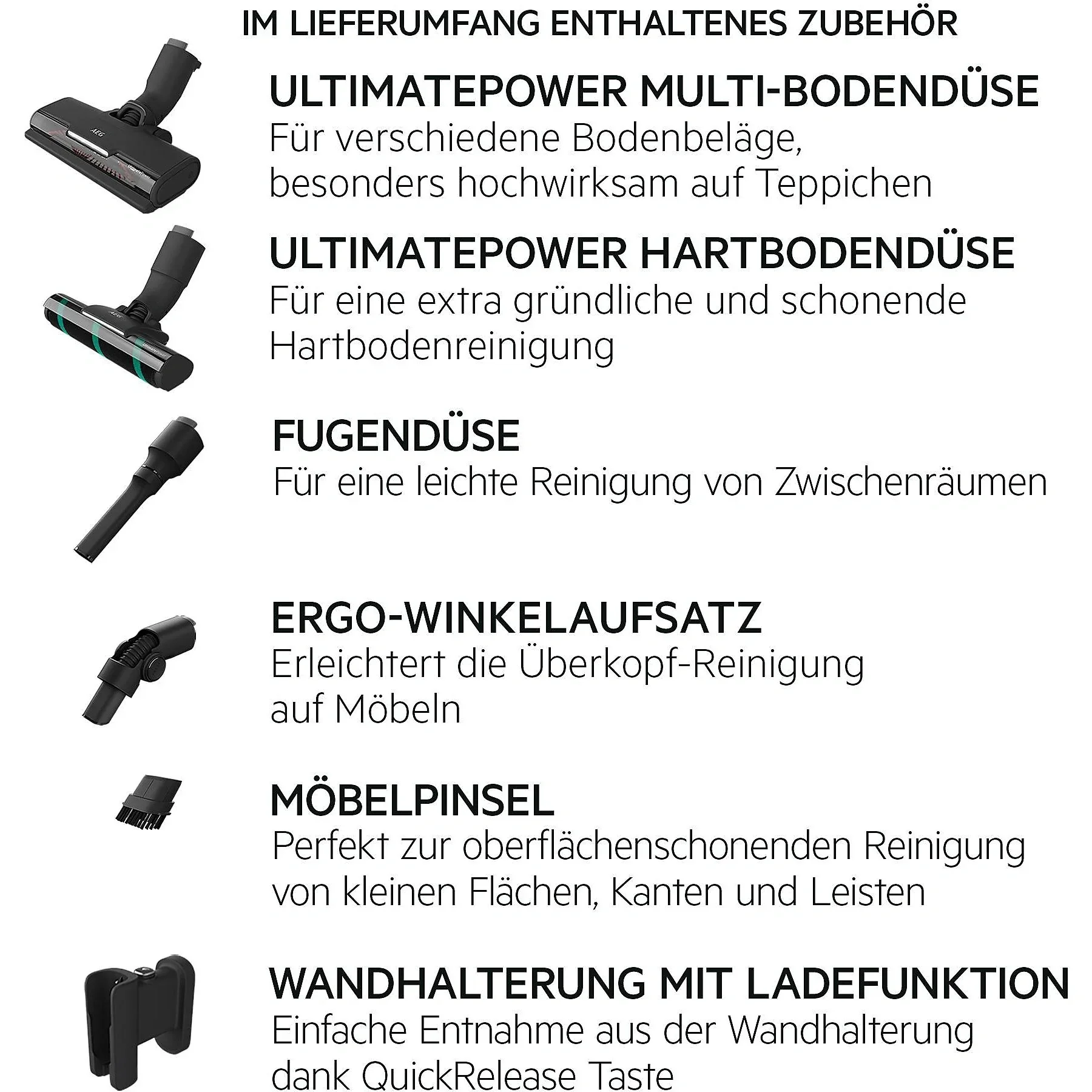 AEG ULTIMATE 7000 AP71U142MM kabelloser Akku Stielsauger 300 W