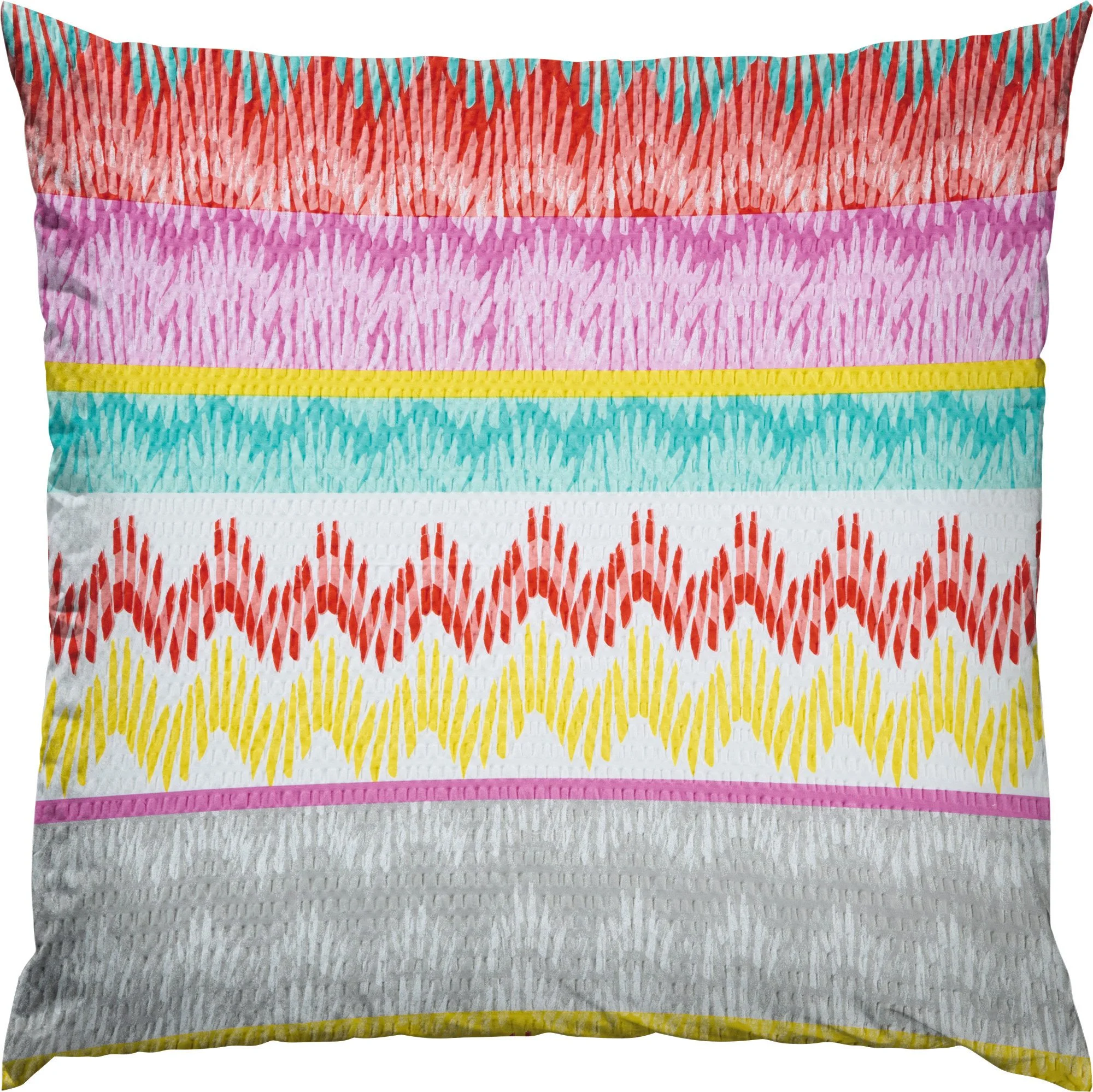 Wende-Kissenbezug im Grafikdesign – Seersucker, atmungsaktiv & bügelfrei