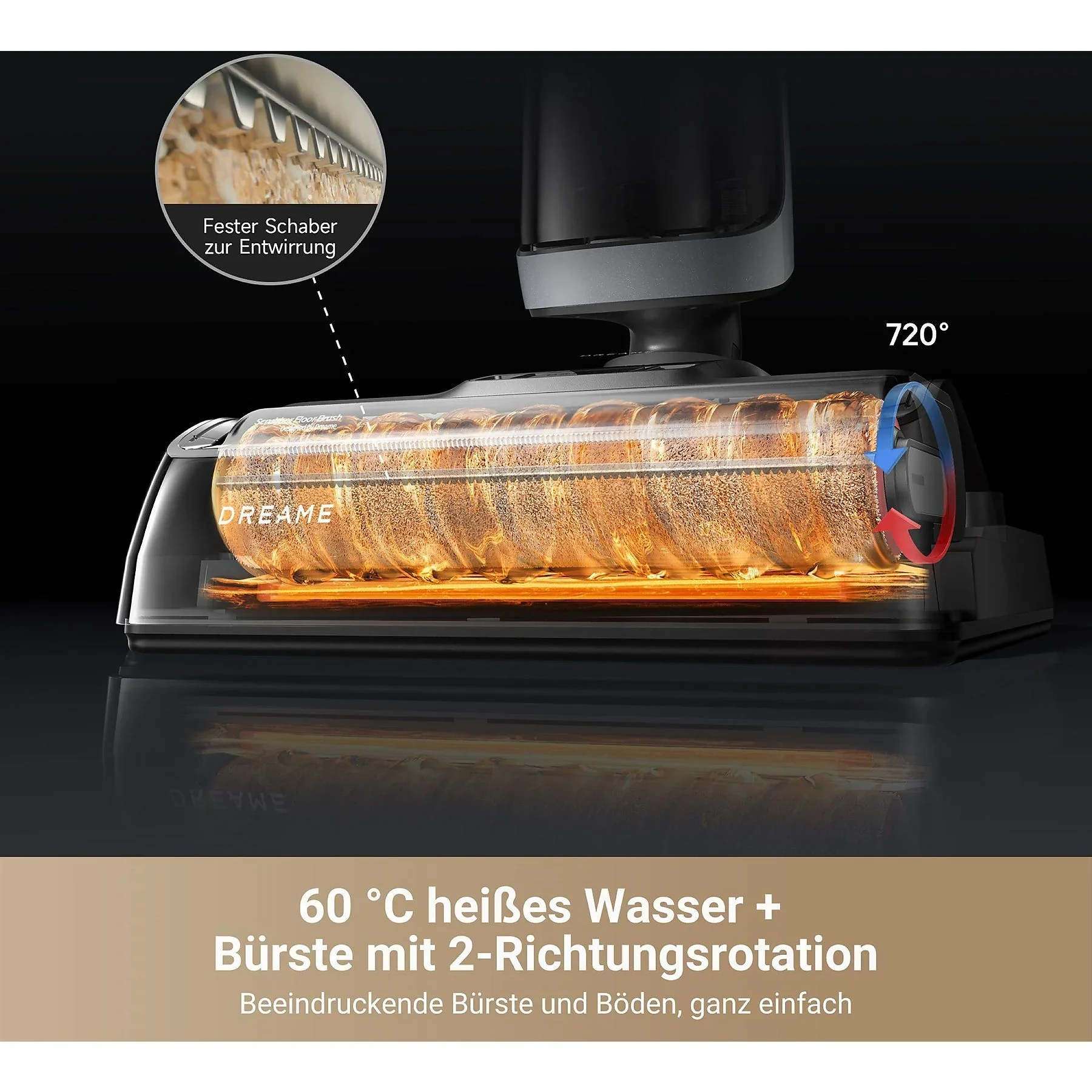 DREAME H14 Pro Nass und Trockensauger Schwarz für Böden und Teppiche