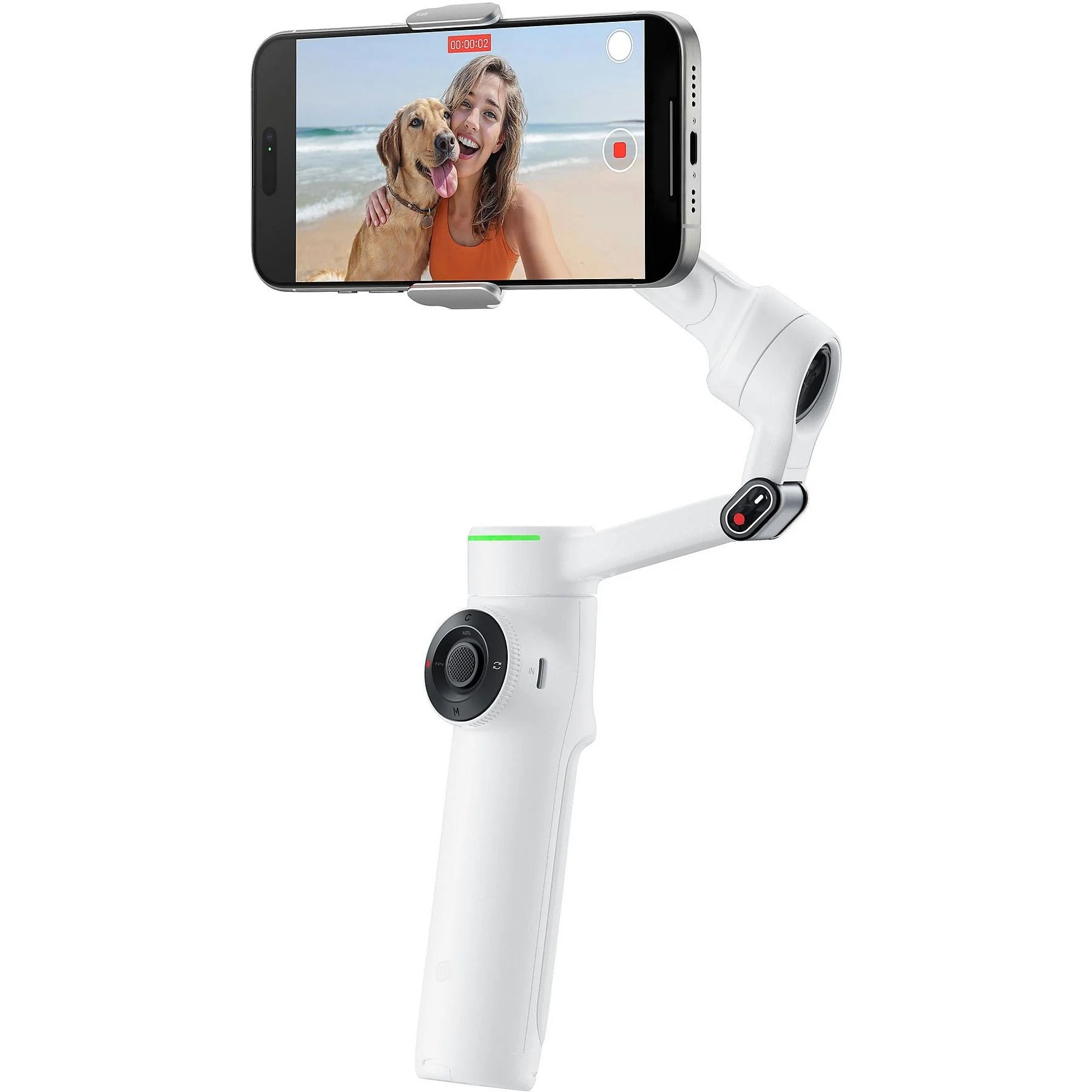 INSTA360 Flow 2 Pro Standard Bundle Gimbal Schneeweiß Smartphone