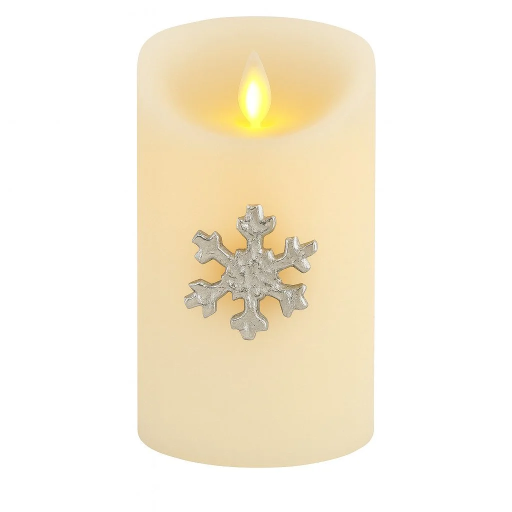 Kerzenpin „Caloge E“ – 6 cm, Silber, Handgefertigt