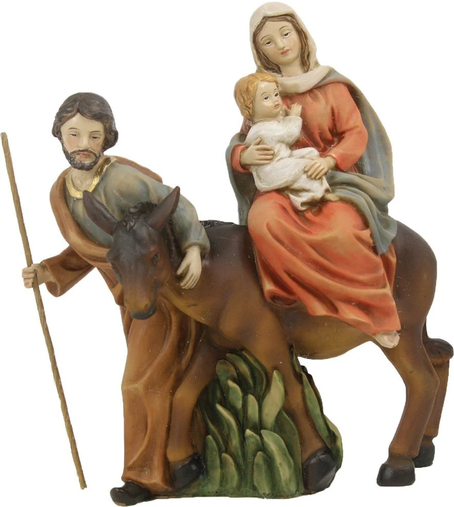 Krippenfigur „Heilige Familie auf der Flucht“ – 1 Stück