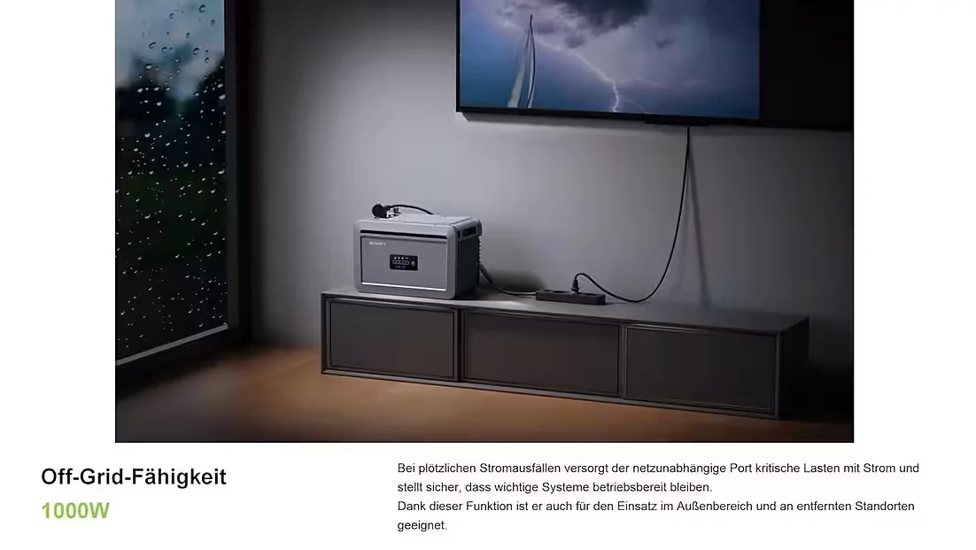 Balkonkraftwerk 2000W Bifazial PV mit Speicher Growatt NEXA 2000 4096-8192 Wh LFP