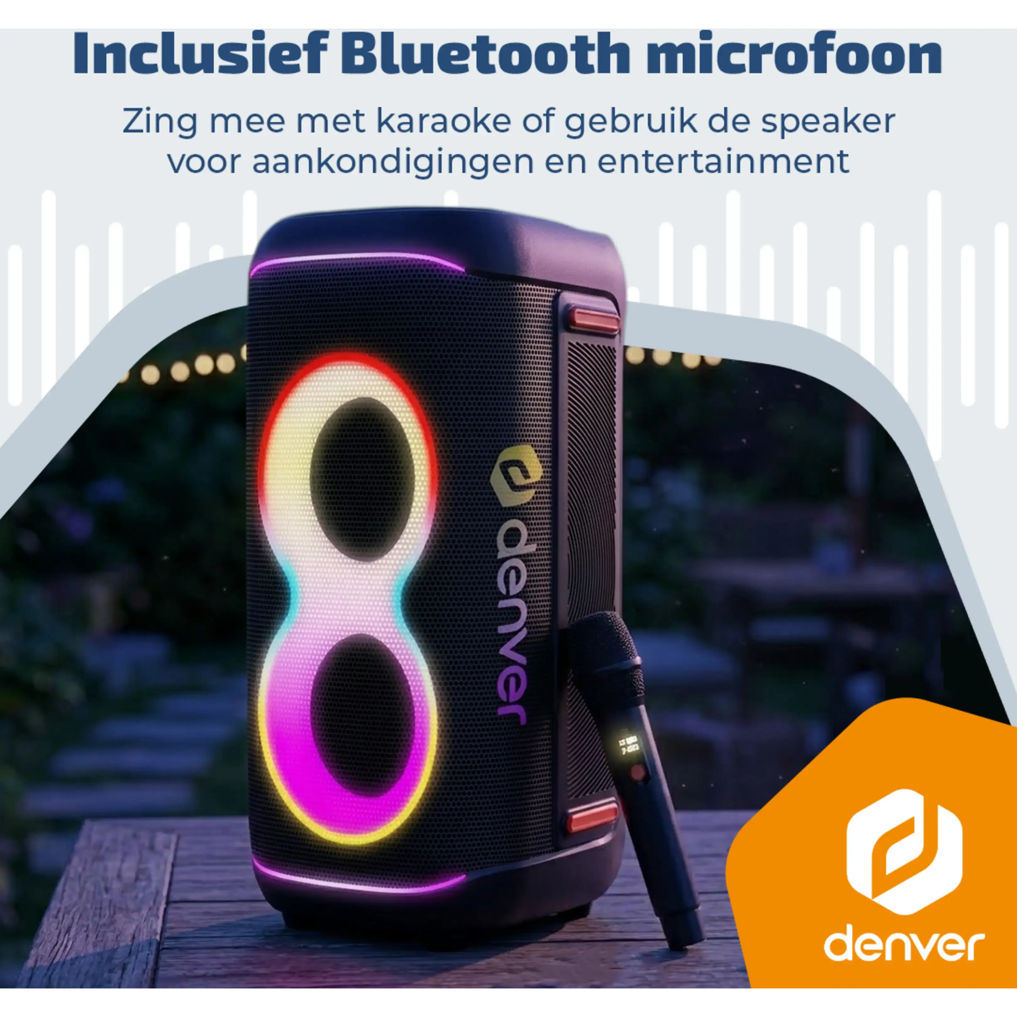 DENVER BPS-370 Partylautsprecher Schwarz Partybox