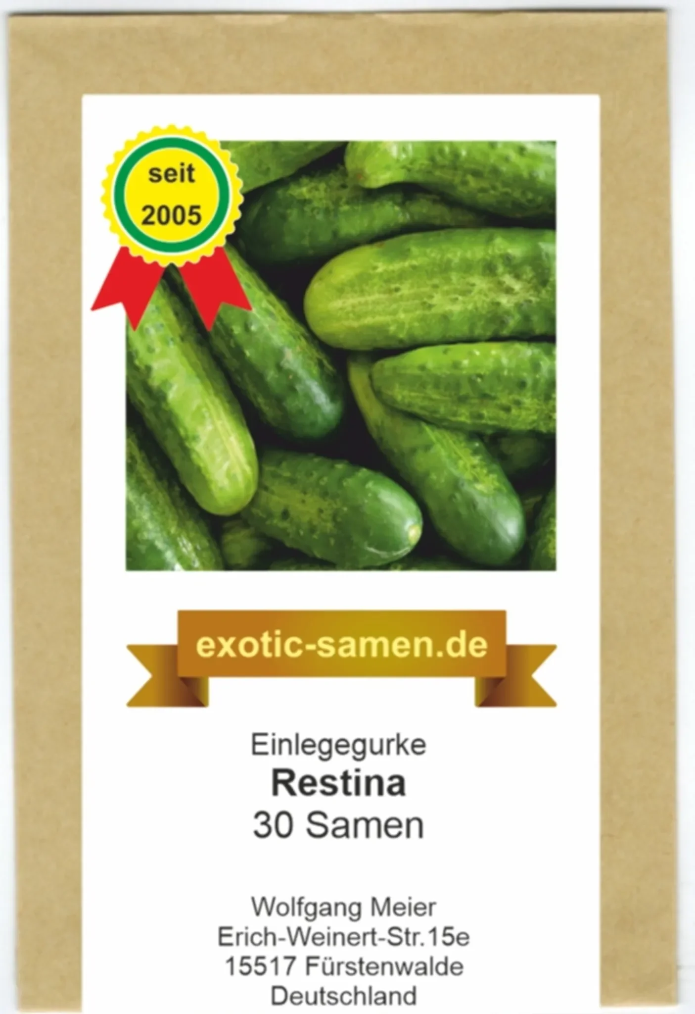 Einlegegurke „Restina F1 Hybrid“ – mehltauresistent & bitterstofffrei – ca. 30 Samen