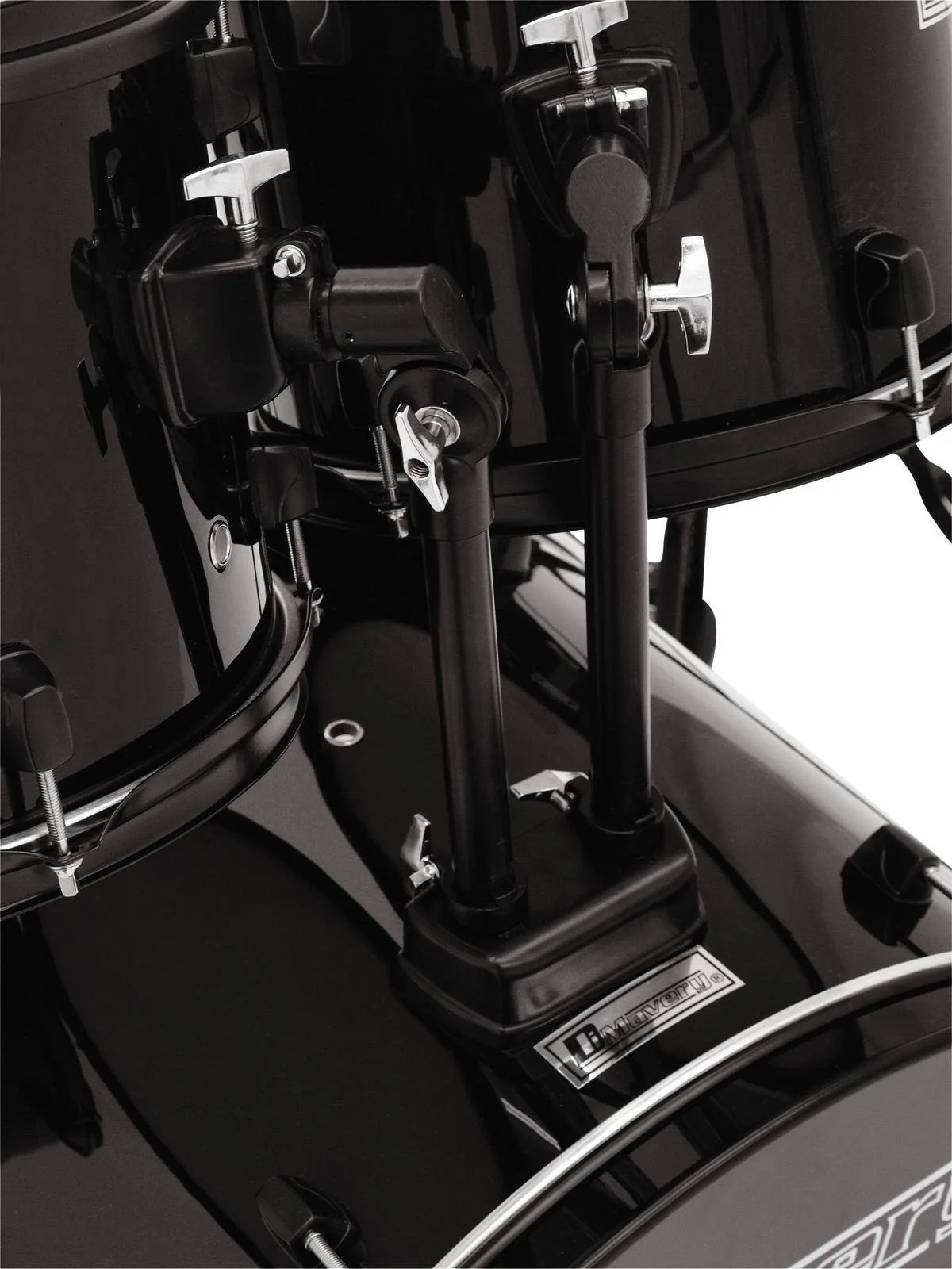 DIMAVERY DS 200 Schlagzeug Set schwarz Akustik Drumset
