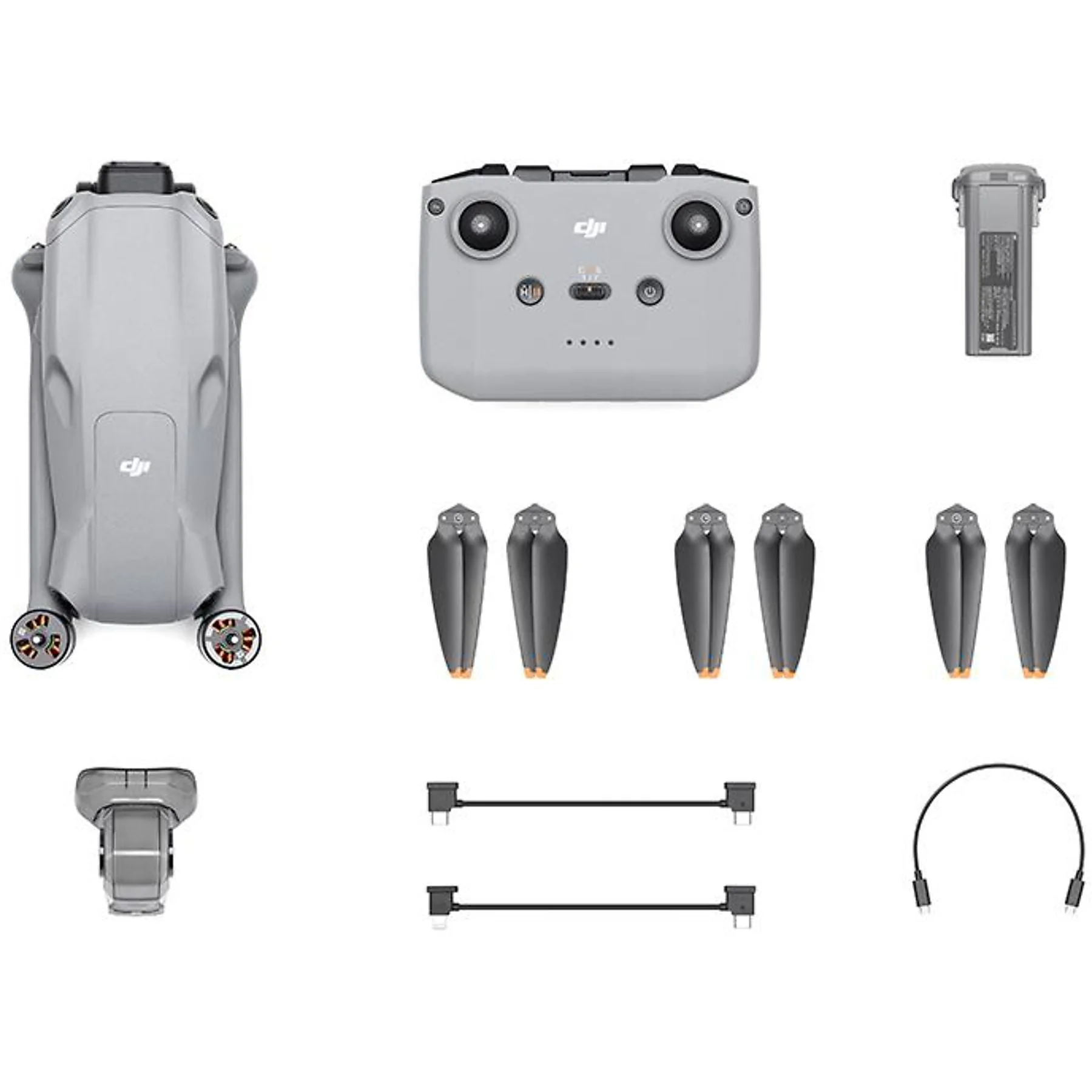 DJI Air 3 (DJI RC-N2) Drohne, Grau, 4K Kameradrohne mit GPS
