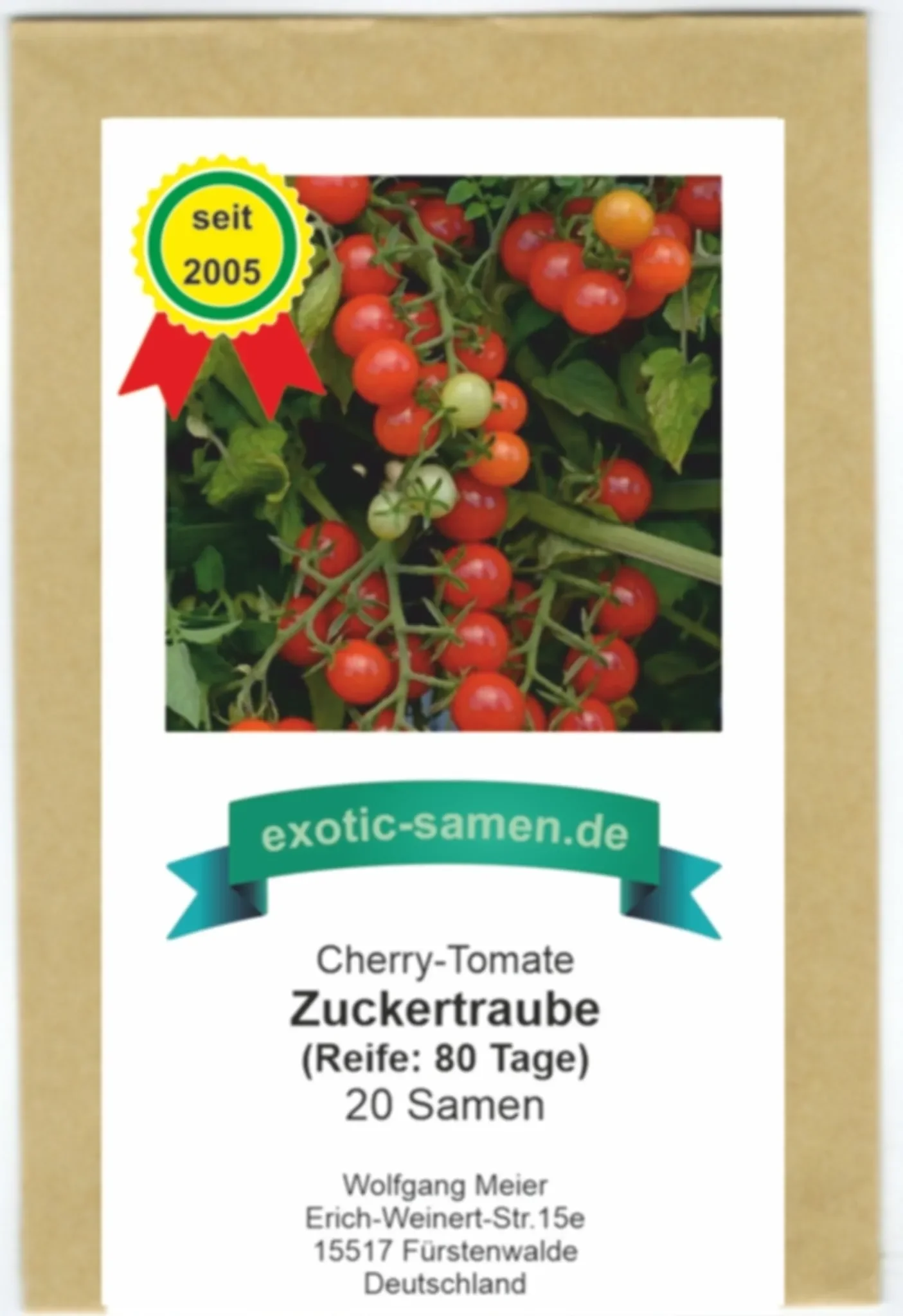 Cherrytomate „Zuckertraube“ – süß & aromatisch, ca. 20 Samen