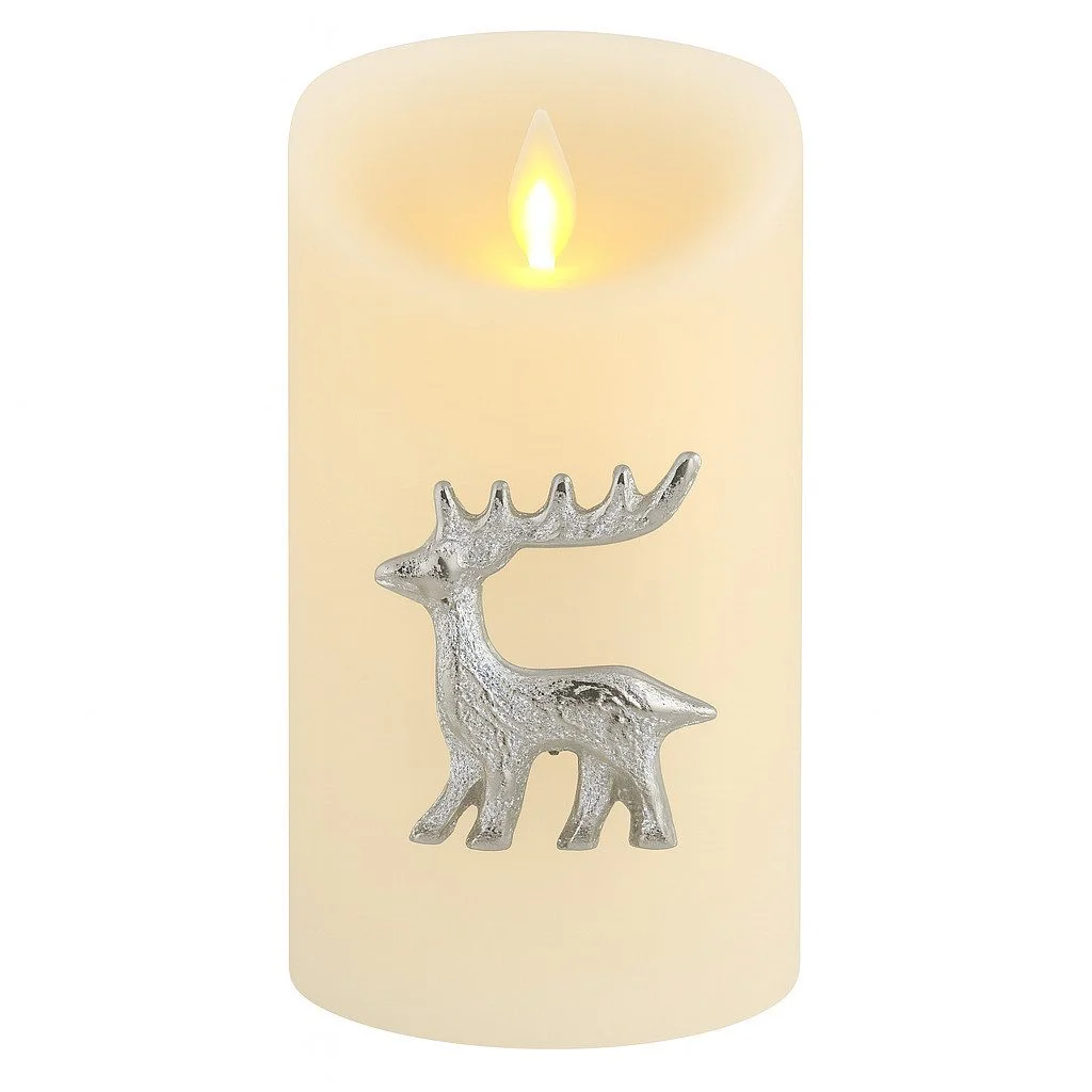 Kerzenpin „Caloge C“ – 6 cm, Silber, Handgefertigt