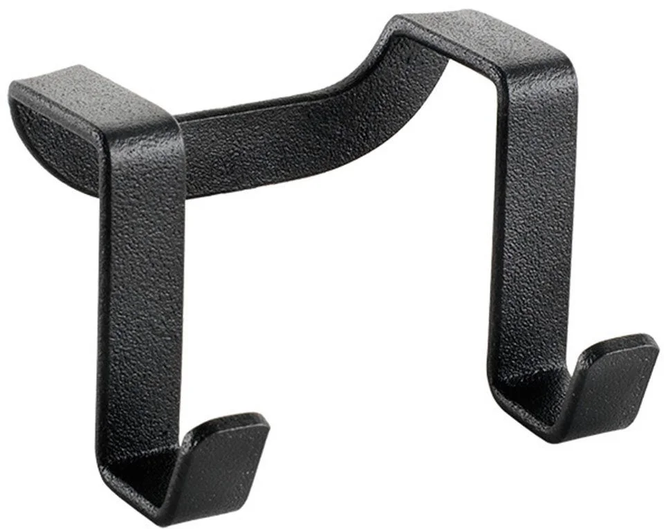 Doppel-Türhaken „Galileo Lava“ – Schwarz, 6 × 4 × 4 cm, TouchTherm®-Beschichtung