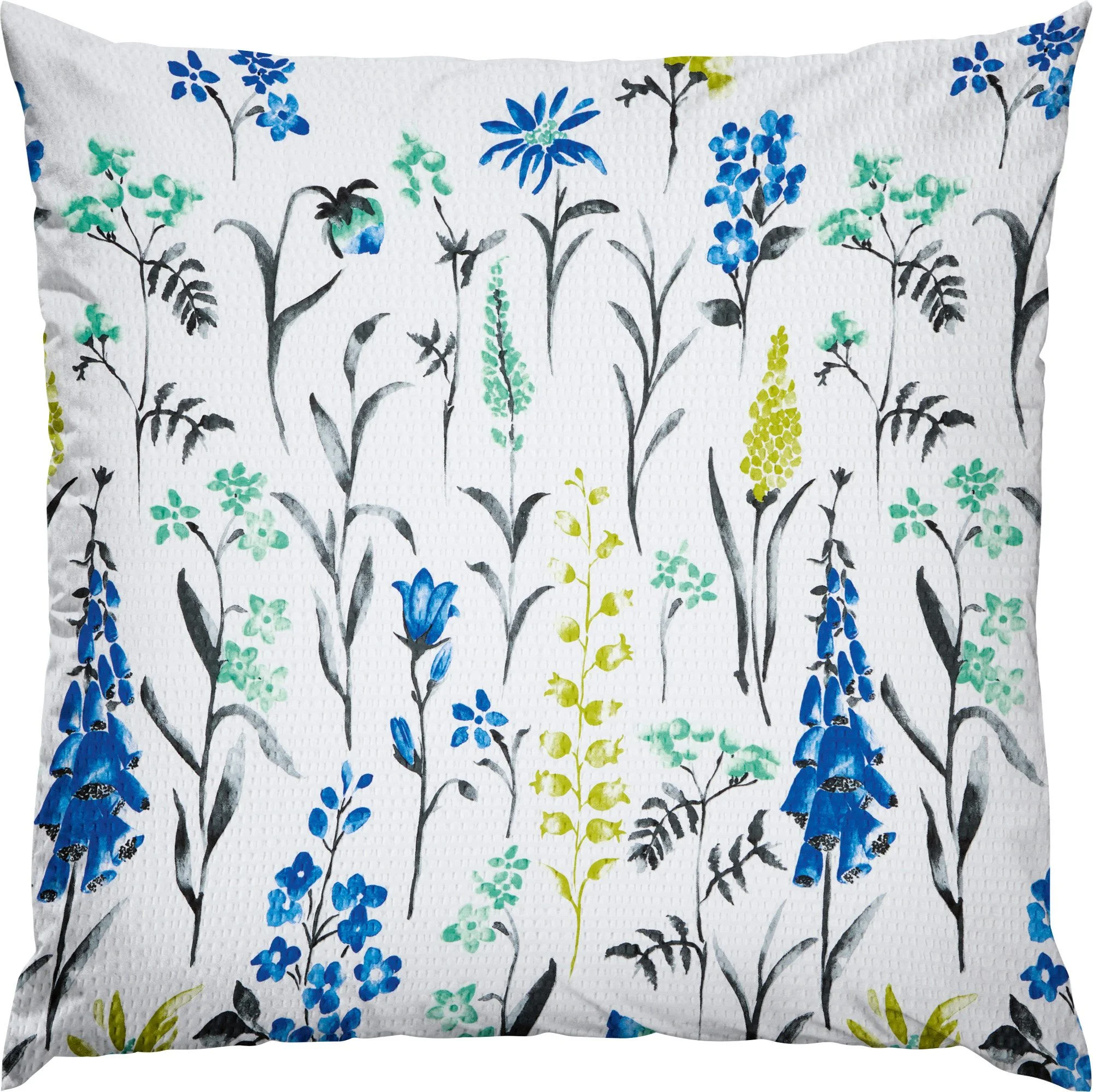 Wende-Kissenbezug mit Blumenmotiv – Seersucker, atmungsaktiv & bügelfrei