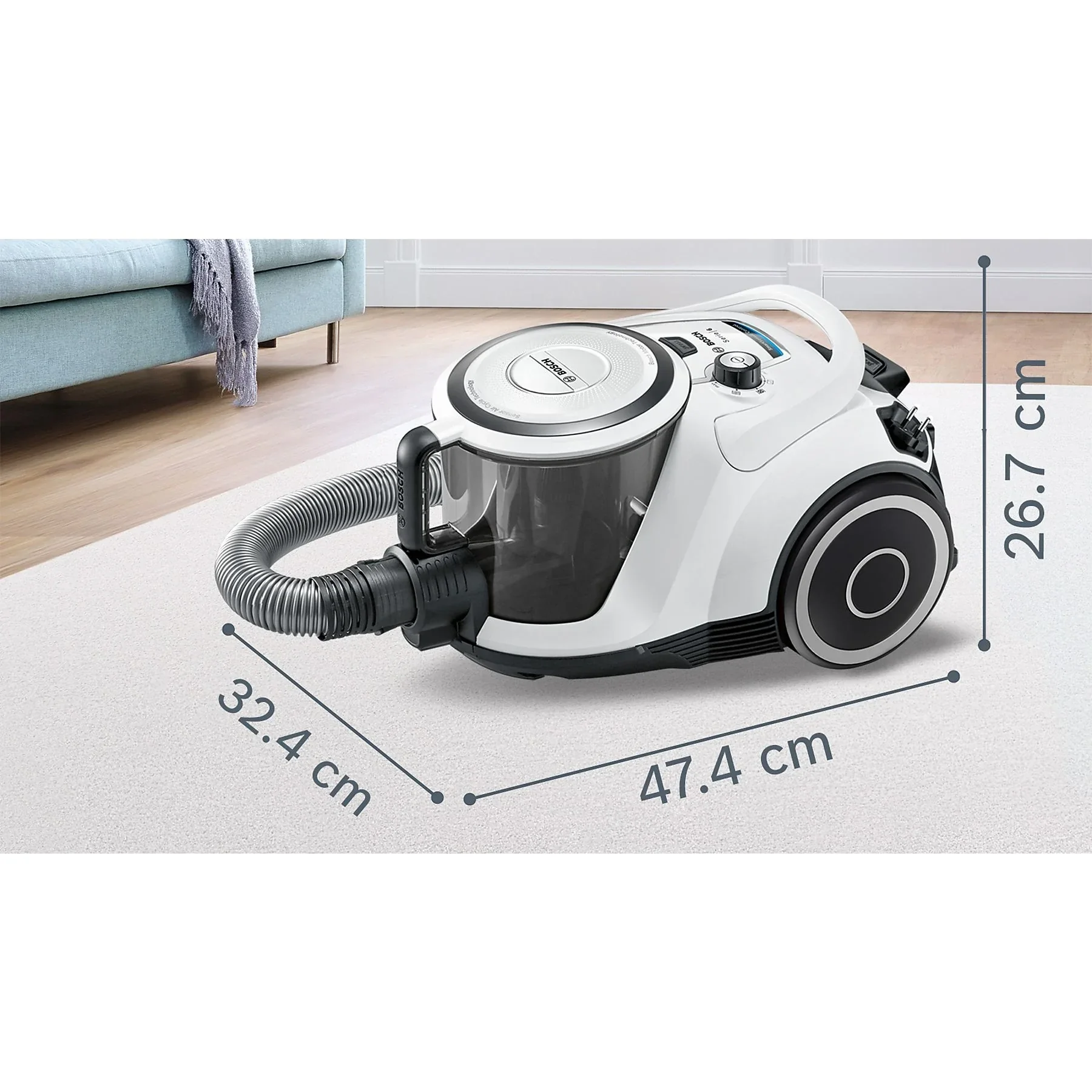 BOSCH BGC41XALL Bodenstaubsauger, beutellos, 700 W