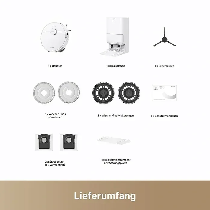 Dreame D20 Ultra Saugroboter mit Wischfunktion Weiß