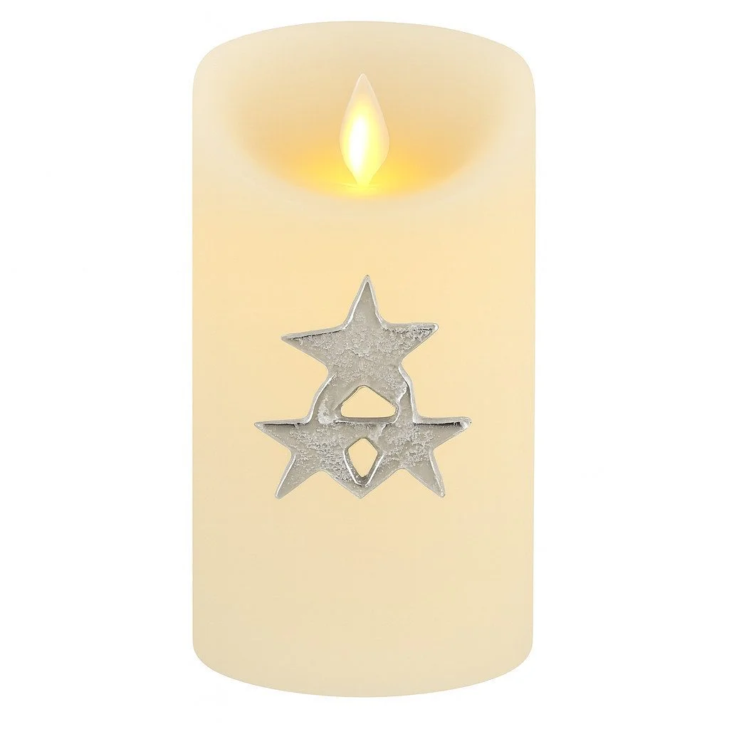 Kerzenpin „Caloge G“ – 6 cm, Silber, Handgefertigt