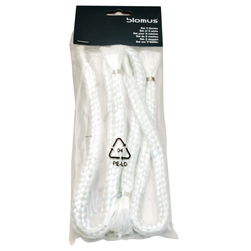 Ersatz-Dochte 11 mm für Gartenfackel „Palos“ – 3er-Set