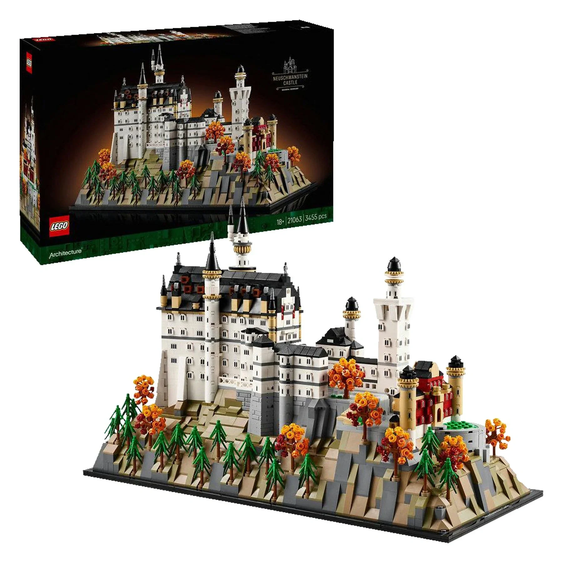LEGO Architecture Schloss Neuschwanstein Bausatz 21063, mehrfarbig