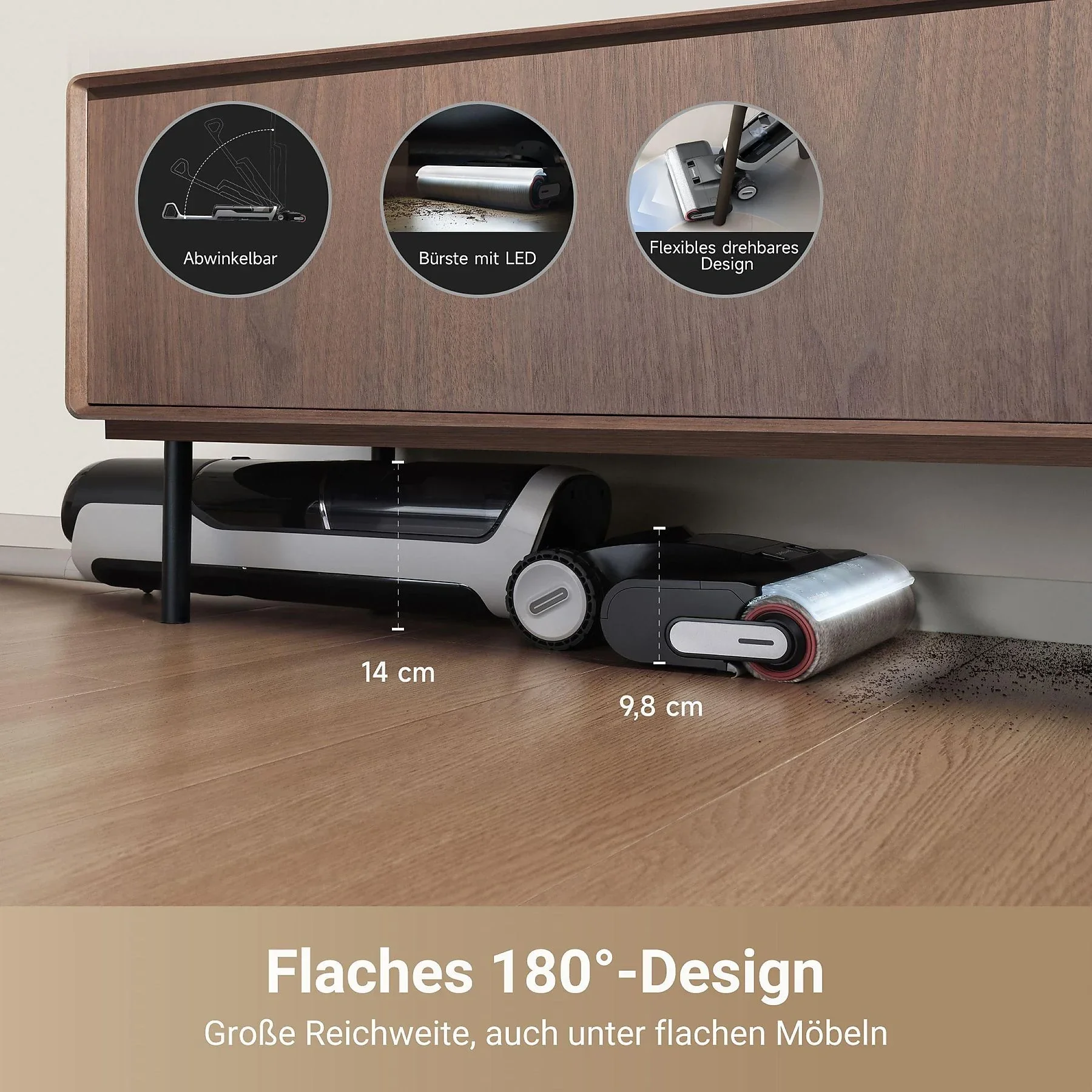 DREAME H14 Pro Nass und Trockensauger Schwarz für Böden und Teppiche