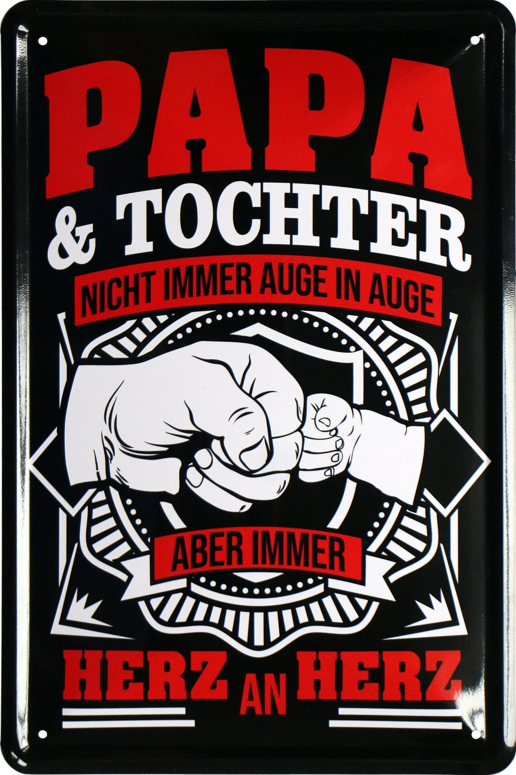 WOGEKA ART Metallbild „Papa & Tochter – Herz an Herz“ • 20×30 cm