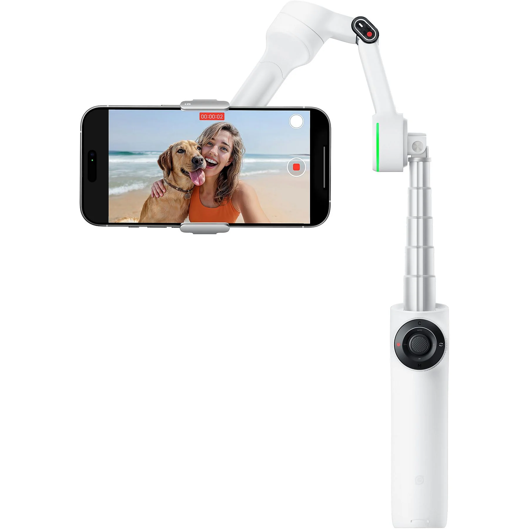 INSTA360 Flow 2 Pro Standard Bundle Gimbal Schneeweiß Smartphone