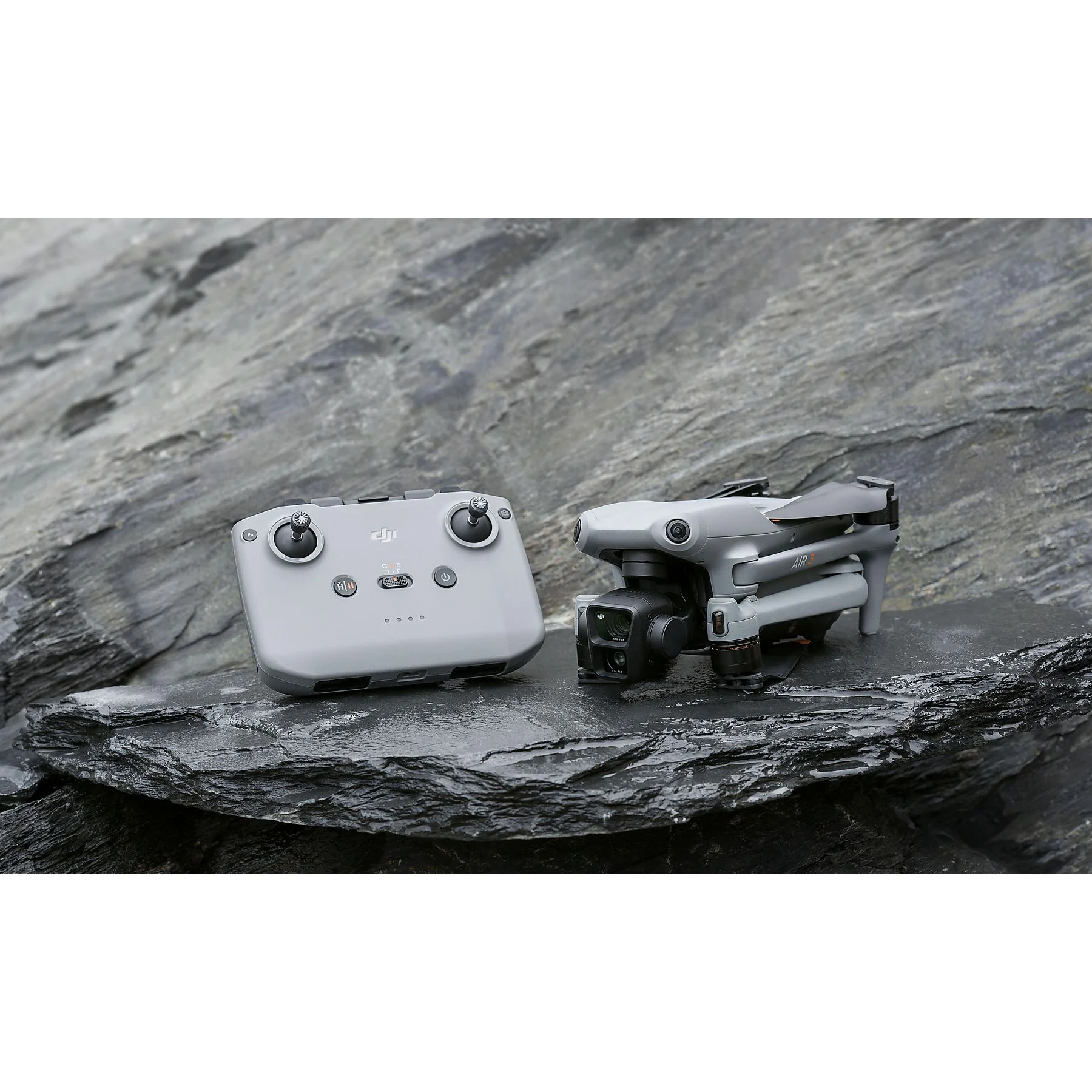 DJI Air 3 (DJI RC-N2) Drohne, Grau, 4K Kameradrohne mit GPS