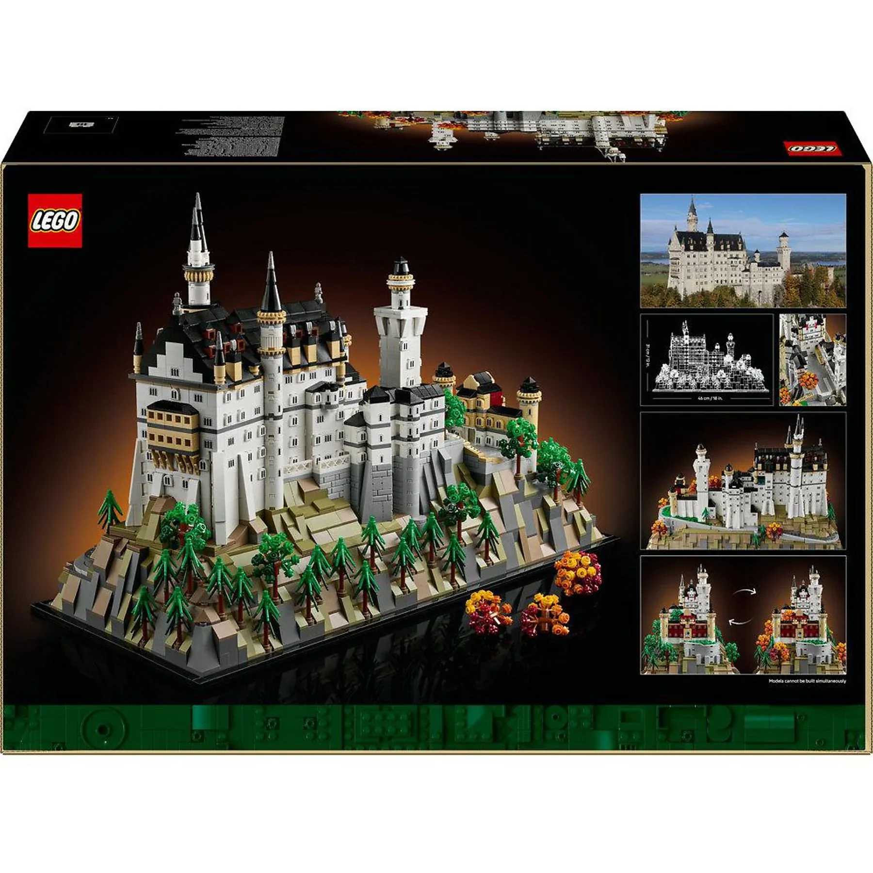 LEGO Architecture Schloss Neuschwanstein Bausatz 21063, mehrfarbig
